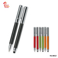 Custom Logo Stylus Metal Ball Stift Firmenleder -Puste mit Schachtel